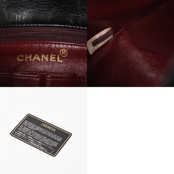 CHANEL Mini Matelasse Chain Shoulder Bag Lambskin Black Coco Mark Turn Lock Gold Hardware Good Condition Used 4a004410