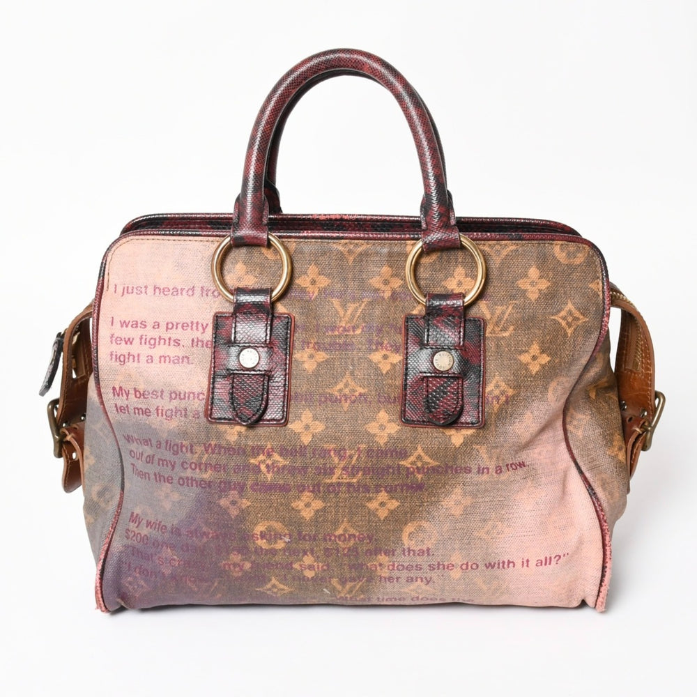 LOUIS VUITTON ルイヴィトン モノグラム ジョークス グラデュエート M95739 トートバッグ ゴールド金具 ワインレッド 美品 中古 4a004244