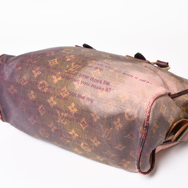 LOUIS VUITTON Monogram Jokes Graduate M95739 Tote Bag Gold Hardware Wine Red Good Condition Used 4a004244