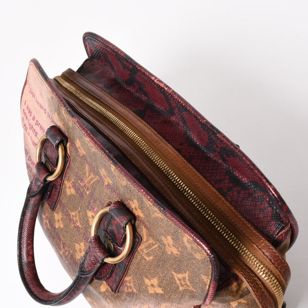 LOUIS VUITTON Monogram Jokes Graduate M95739 Tote Bag Gold Hardware Wine Red Good Condition Used 4a004244