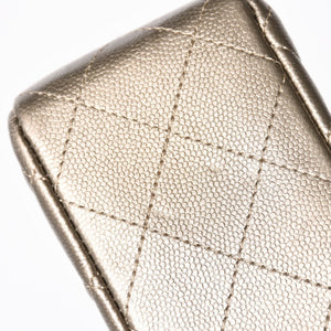 極美品 CHANEL シャネル ミニマトラッセ Sフラップ Sチェーンショルダーバッグ 23番台 ココマーク ブラウン カーキ 中古 4a004411
