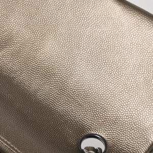 極美品 CHANEL シャネル ミニマトラッセ Sフラップ Sチェーンショルダーバッグ 23番台 ココマーク ブラウン カーキ 中古 4a004411