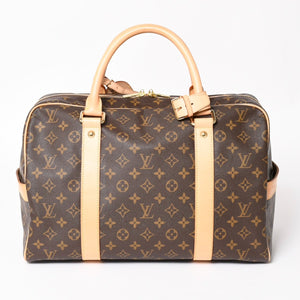 Very Good Condition LOUIS VUITTTON Carryall Brown M40074 Monogram Canvas Handbag Used 4a003040