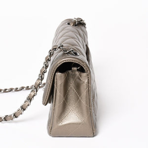 極美品 CHANEL シャネル ミニマトラッセ Sフラップ Sチェーンショルダーバッグ 23番台 ココマーク ブラウン カーキ 中古 4a004411
