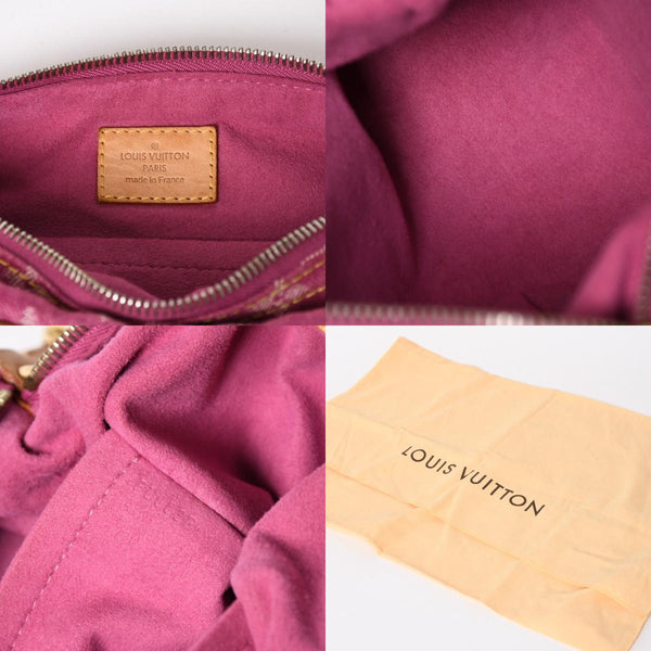 LOUIS VUITTON Baggy PM Shoulder Bag M95212 Monogram Denim Leather Pink Gold Hardware Good Condition Used 4a004389