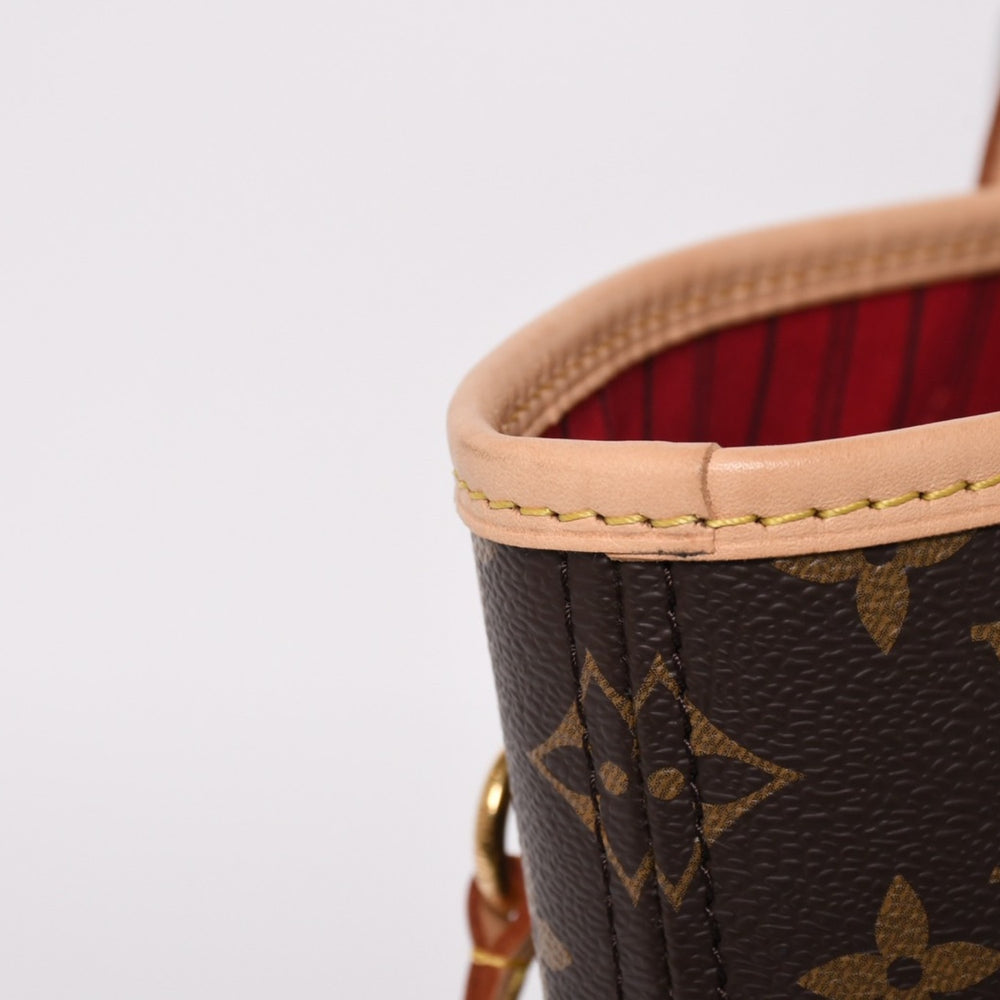新品同様 LOUIS VUITTON ルイヴィトン TM 村上隆 ネヴァーフルMM トートバッグ M13263 モノグラムチェリー ブラウン 中古 4a004415