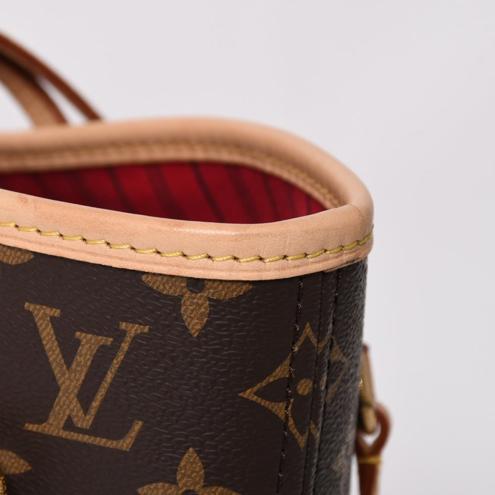 新品同様 LOUIS VUITTON ルイヴィトン TM 村上隆 ネヴァーフルMM トートバッグ M13263 モノグラムチェリー ブラウン 中古 4a004415