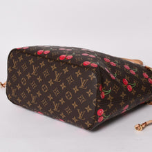 画像をギャラリービューアに読み込む, 新品同様 LOUIS VUITTON ルイヴィトン TM 村上隆 ネヴァーフルMM トートバッグ M13263 モノグラムチェリー ブラウン 中古 4a004415