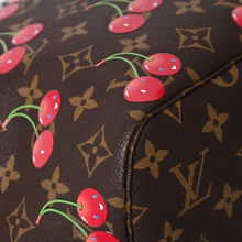 画像をギャラリービューアに読み込む, 新品同様 LOUIS VUITTON ルイヴィトン TM 村上隆 ネヴァーフルMM トートバッグ M13263 モノグラムチェリー ブラウン 中古 4a004415