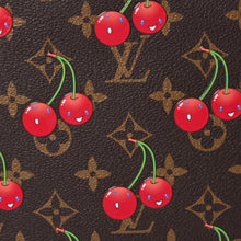 画像をギャラリービューアに読み込む, 新品同様 LOUIS VUITTON ルイヴィトン TM 村上隆 ネヴァーフルMM トートバッグ M13263 モノグラムチェリー ブラウン 中古 4a004415
