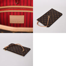 画像をギャラリービューアに読み込む, 新品同様 LOUIS VUITTON ルイヴィトン TM 村上隆 ネヴァーフルMM トートバッグ M13263 モノグラムチェリー ブラウン 中古 4a004415