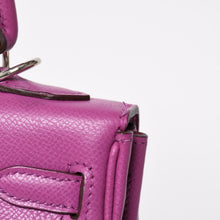 画像をギャラリービューアに読み込む, 極美品 HERMES エルメス KELLY ケリー 25 2WAY ハンドバッグ 外縫い ヴォーエプソン パープル シルバー金具 ◻︎I刻印 中古 4a004506