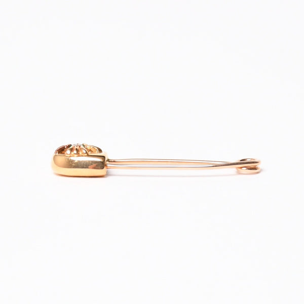 新品未使用 CHROME HEARTS クロムハーツ 22K パヴェダイヤ スモール セーフティピン IP ダイヤモンド グリーン 重量約3,2g 22K中古 4a007287