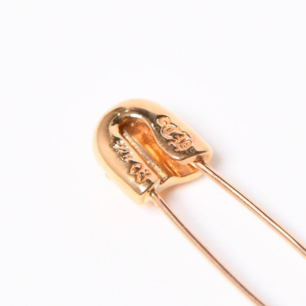 新品未使用 CHROME HEARTS クロムハーツ 22K パヴェダイヤ スモール セーフティピン IP ダイヤモンド グリーン 重量約3,2g 22K中古 4a007287