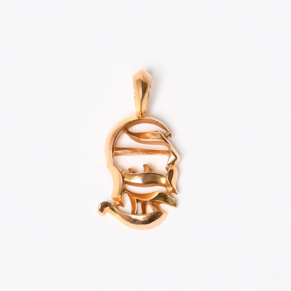 極美品 CHROME HEARTS クロムハーツ 22K PENDANT CH VRTCL ヴァーティカル CHロゴ チャーム ペンダントトップ 重量9.14g 中古 4a007276