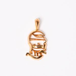 極美品 CHROME HEARTS クロムハーツ 22K PENDANT CH VRTCL ヴァーティカル CHロゴ チャーム ペンダントトップ 重量9.14g 中古 4a007276