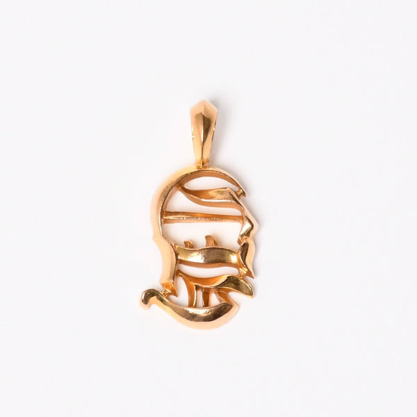 極美品 CHROME HEARTS クロムハーツ 22K PENDANT CH VRTCL ヴァーティカル CHロゴ チャーム ペンダントトップ 重量9.14g 中古 4a007276
