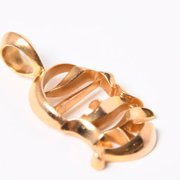 極美品 CHROME HEARTS クロムハーツ 22K PENDANT CH VRTCL ヴァーティカル CHロゴ チャーム ペンダントトップ 重量9.14g 中古 4a007276
