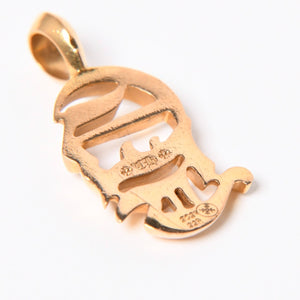 極美品 CHROME HEARTS クロムハーツ 22K PENDANT CH VRTCL ヴァーティカル CHロゴ チャーム ペンダントトップ 重量9.14g 中古 4a007276