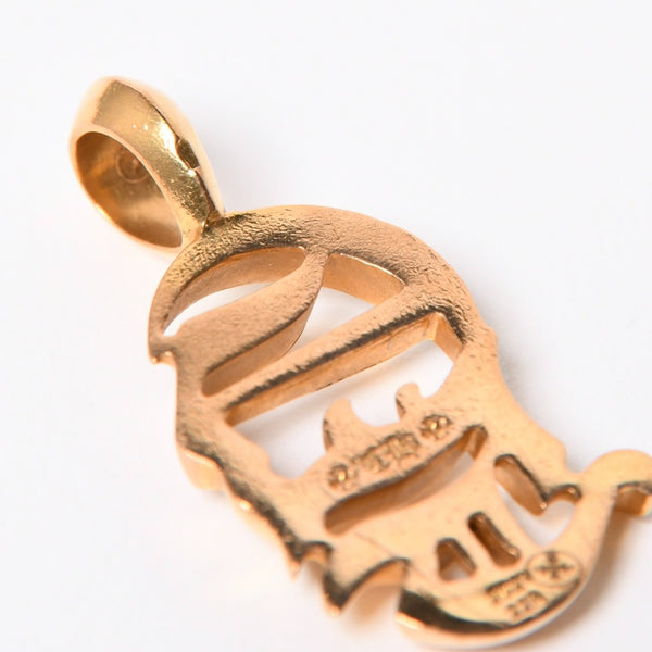極美品 CHROME HEARTS クロムハーツ 22K PENDANT CH VRTCL ヴァーティカル CHロゴ チャーム ペンダントトップ 重量9.14g 中古 4a007276