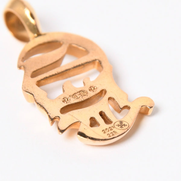 極美品 CHROME HEARTS クロムハーツ 22K PENDANT CH VRTCL ヴァーティカル CHロゴ チャーム ペンダントトップ 重量9.14g 中古 4a007276