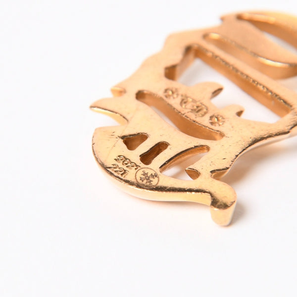 極美品 CHROME HEARTS クロムハーツ 22K PENDANT CH VRTCL ヴァーティカル CHロゴ チャーム ペンダントトップ 重量9.14g 中古 4a007276