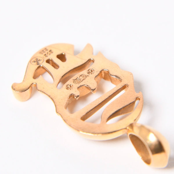 極美品 CHROME HEARTS クロムハーツ 22K PENDANT CH VRTCL ヴァーティカル CHロゴ チャーム ペンダントトップ 重量9.14g 中古 4a007276