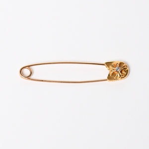 極美品 CHROME HEARTS クロムハーツ 22K パヴェダイヤ スモール セーフティピン IP ダイヤモンド 重量約6,5g 22K中古 4a007289