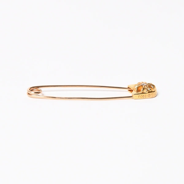 極美品 CHROME HEARTS クロムハーツ 22K パヴェダイヤ スモール セーフティピン IP ダイヤモンド 重量約6,5g 22K中古 4a007289