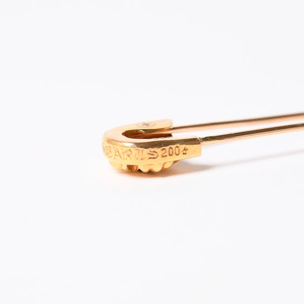 極美品 CHROME HEARTS クロムハーツ 22K パヴェダイヤ スモール セーフティピン IP ダイヤモンド 重量約6,5g 22K中古 4a007289