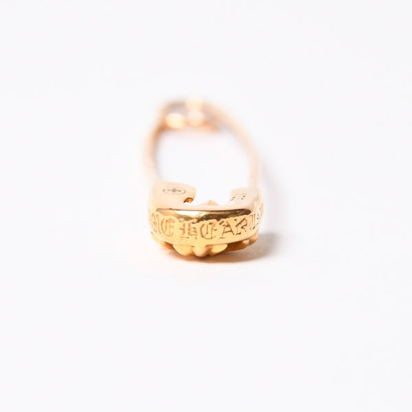極美品 CHROME HEARTS クロムハーツ 22K パヴェダイヤ スモール セーフティピン IP ダイヤモンド 重量約6,5g 22K中古 4a007289