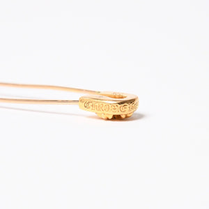極美品 CHROME HEARTS クロムハーツ 22K パヴェダイヤ スモール セーフティピン IP ダイヤモンド 重量約6,5g 22K中古 4a007289