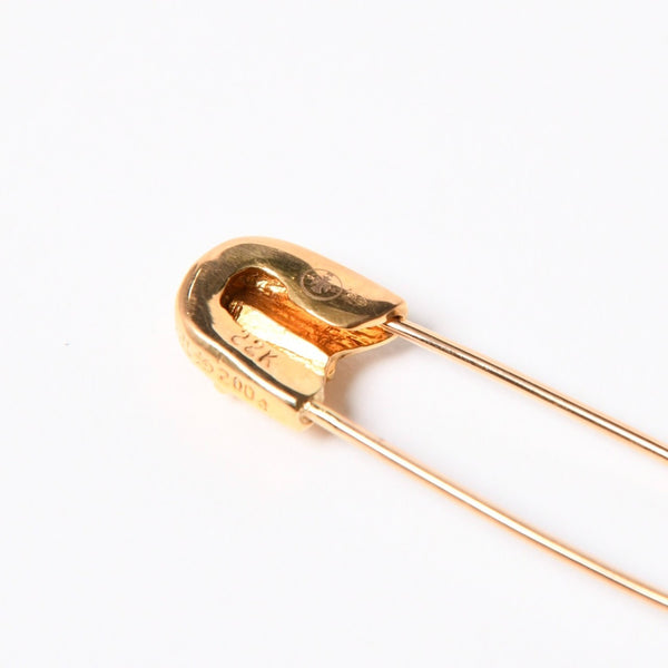極美品 CHROME HEARTS クロムハーツ 22K パヴェダイヤ スモール セーフティピン IP ダイヤモンド 重量約6,5g 22K中古 4a007289