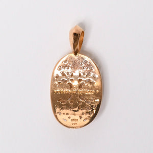 極美品 CHROME HEARTS クロムハーツ 22K TINY CLASSIC OVAL CROSS タイニークラシックオーバルクロス ペンダントトップ 重量約7.35g 中古 4a007279