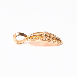 極美品 CHROME HEARTS クロムハーツ 22K TINY CLASSIC OVAL CROSS タイニークラシックオーバルクロス ペンダントトップ 重量約7.35g 中古 4a007279