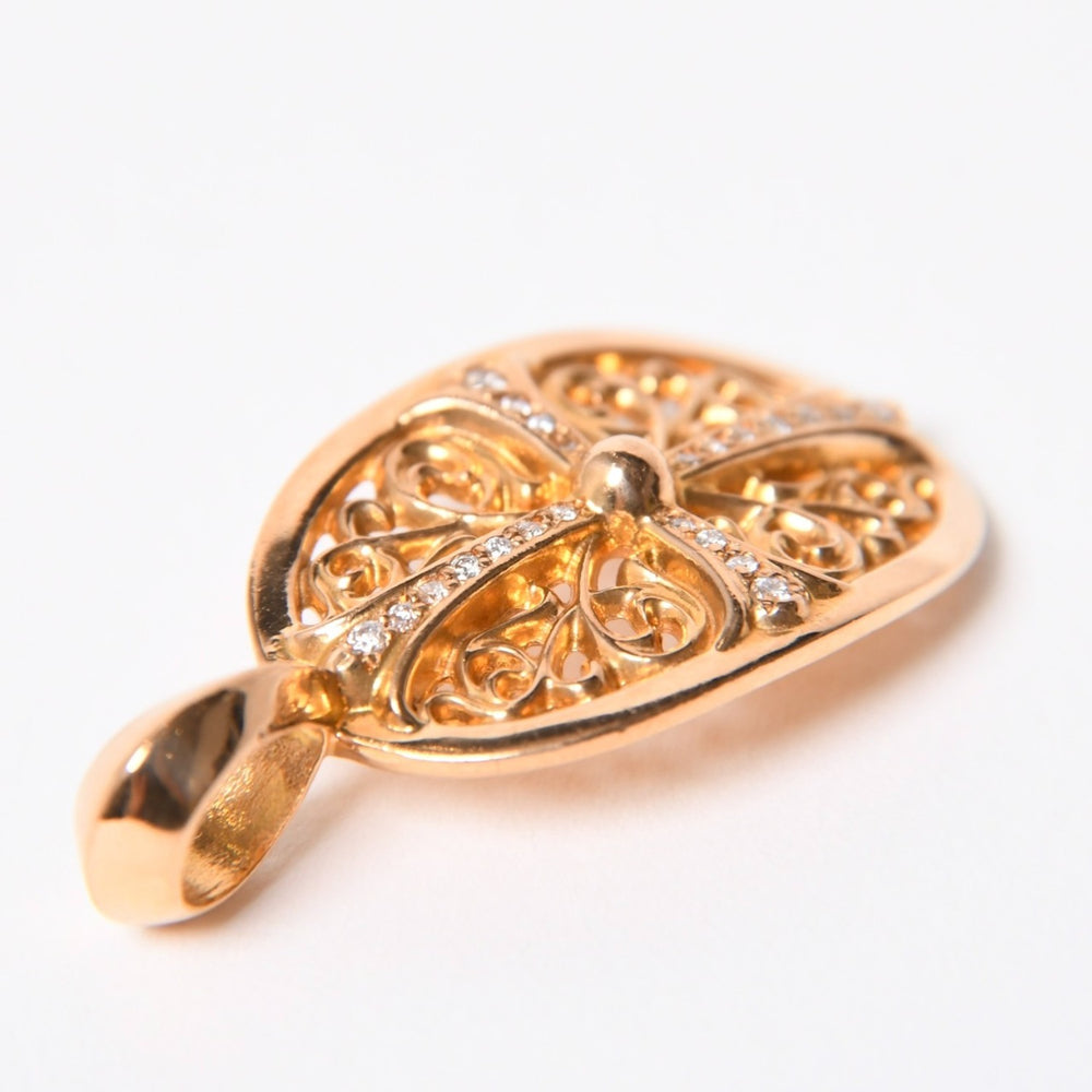 極美品 CHROME HEARTS クロムハーツ 22K TINY CLASSIC OVAL CROSS タイニークラシックオーバルクロス ペンダントトップ 重量約7.35g 中古 4a007279