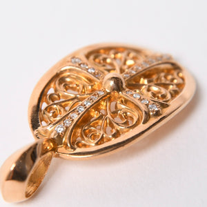 極美品 CHROME HEARTS クロムハーツ 22K TINY CLASSIC OVAL CROSS タイニークラシックオーバルクロス ペンダントトップ 重量約7.35g 中古 4a007279