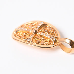 極美品 CHROME HEARTS クロムハーツ 22K TINY CLASSIC OVAL CROSS タイニークラシックオーバルクロス ペンダントトップ 重量約7.35g 中古 4a007279