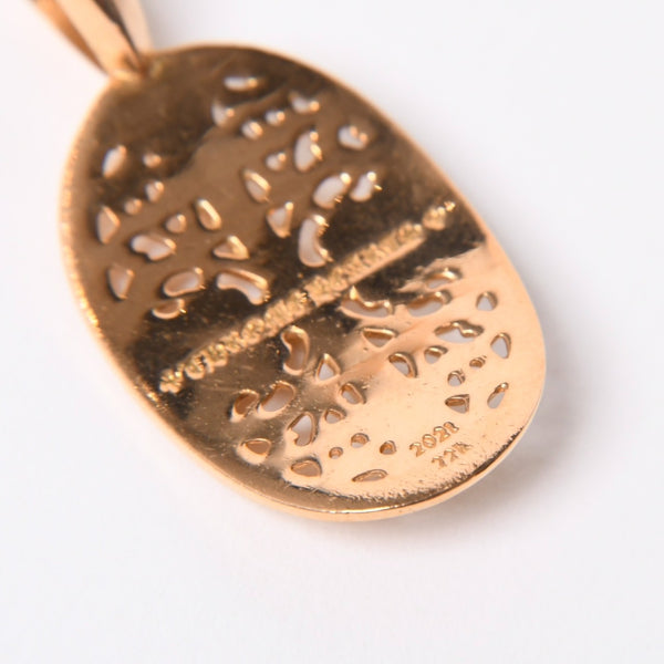 極美品 CHROME HEARTS クロムハーツ 22K TINY CLASSIC OVAL CROSS タイニークラシックオーバルクロス ペンダントトップ 重量約7.35g 中古 4a007279