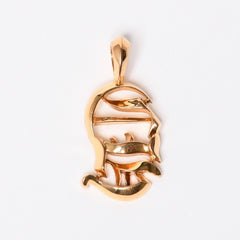 極美品 CHROME HEARTS クロムハーツ 22K PENDANT CH VRTCL ヴァーティカル CHロゴ チャーム ペンダントトップ 重量9.07g 中古 4a007275