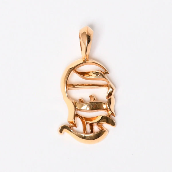 極美品 CHROME HEARTS クロムハーツ 22K PENDANT CH VRTCL ヴァーティカル CHロゴ チャーム ペンダントトップ 重量9.07g 中古 4a007275