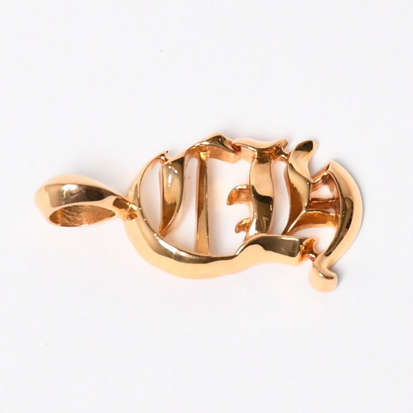 極美品 CHROME HEARTS クロムハーツ 22K PENDANT CH VRTCL ヴァーティカル CHロゴ チャーム ペンダントトップ 重量9.07g 中古 4a007275