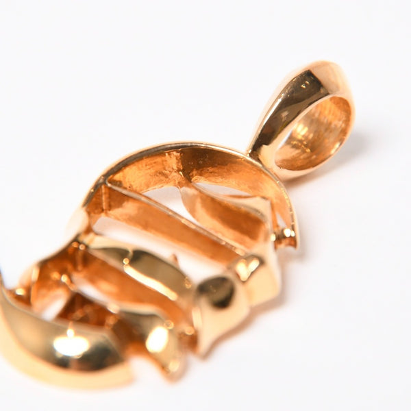 極美品 CHROME HEARTS クロムハーツ 22K PENDANT CH VRTCL ヴァーティカル CHロゴ チャーム ペンダントトップ 重量9.07g 中古 4a007275