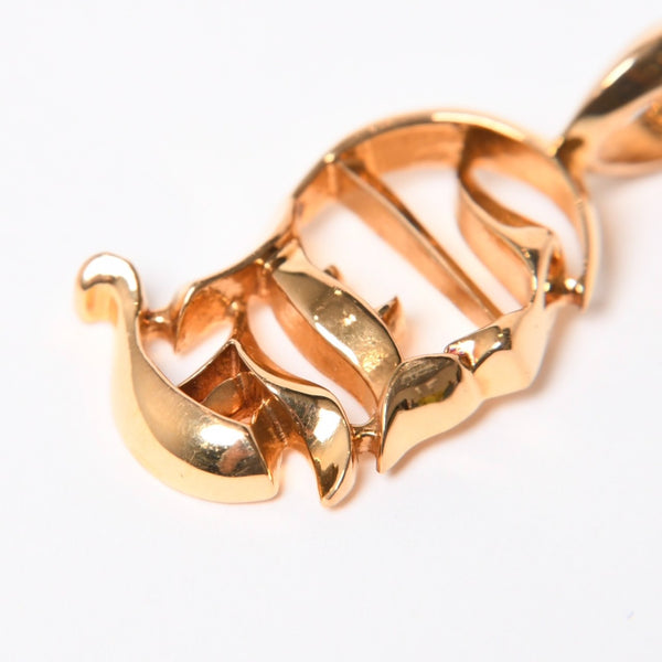 極美品 CHROME HEARTS クロムハーツ 22K PENDANT CH VRTCL ヴァーティカル CHロゴ チャーム ペンダントトップ 重量9.07g 中古 4a007275