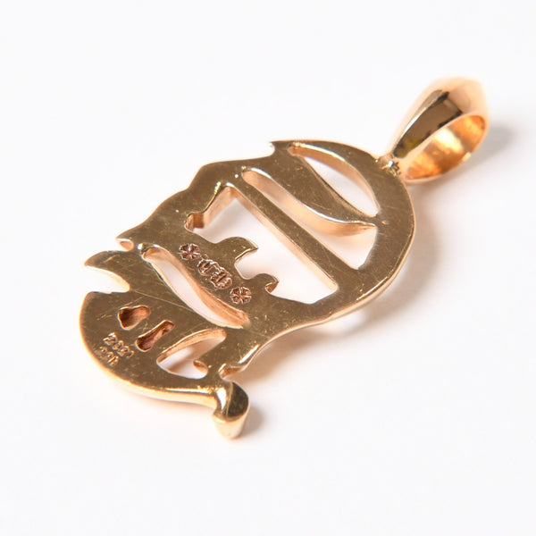極美品 CHROME HEARTS クロムハーツ 22K PENDANT CH VRTCL ヴァーティカル CHロゴ チャーム ペンダントトップ 重量9.07g 中古 4a007275