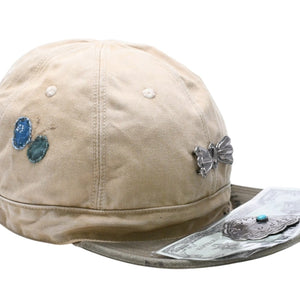 新品未使用 KAPITAL キャピタル Butterfly & Butterfly アジャスターキャップ K2509XH516 ONE SIZE カーキ ベージュ 中古 4a004424