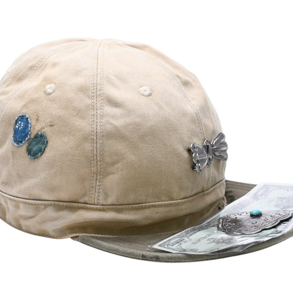 新品未使用 KAPITAL キャピタル Butterfly & Butterfly アジャスターキャップ K2509XH516 ONE SIZE カーキ ベージュ 中古 4a004424