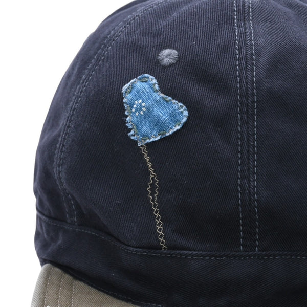 New and unused KAPITAL CHINO BRIMFIELD CAP Chino Brimfield Cap K2509XH514 ONE SIZE Khaki Black Used 4a004428