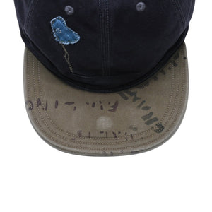 New and unused KAPITAL CHINO BRIMFIELD CAP Chino Brimfield Cap K2509XH514 ONE SIZE Khaki Black Used 4a004428