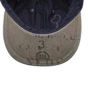 New and unused KAPITAL CHINO BRIMFIELD CAP Chino Brimfield Cap K2509XH514 ONE SIZE Khaki Black Used 4a004428